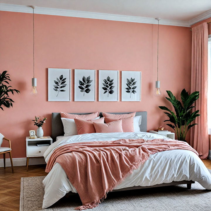 pink accent wall