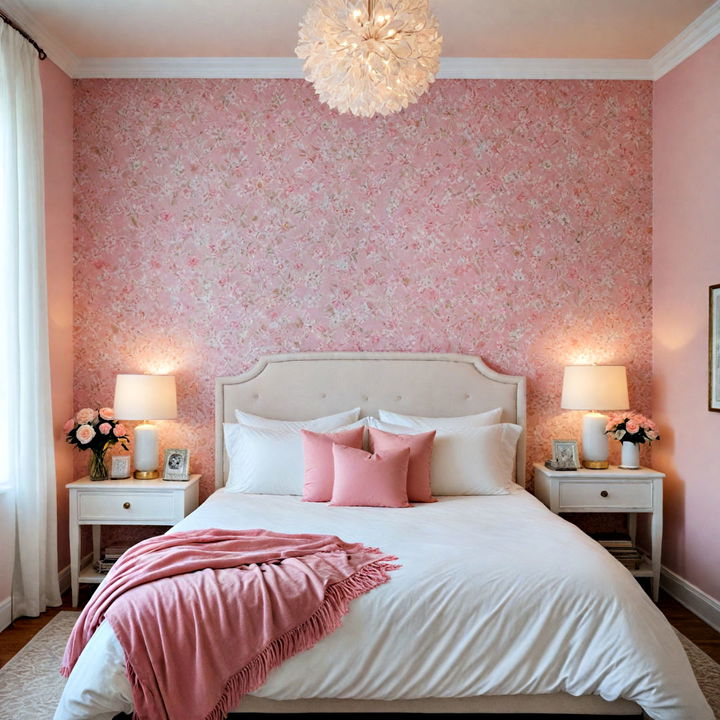 beautiful pink bedroom wallpaper