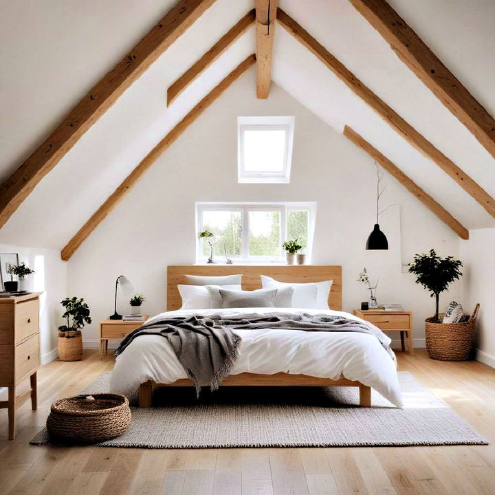 scandinavian themed minimalist bedroom