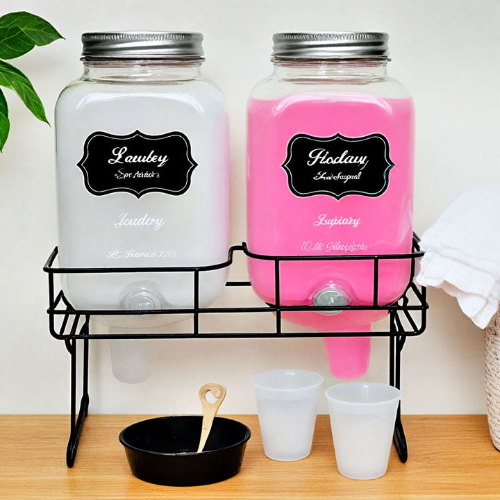 squat beverage laundry detergent containers