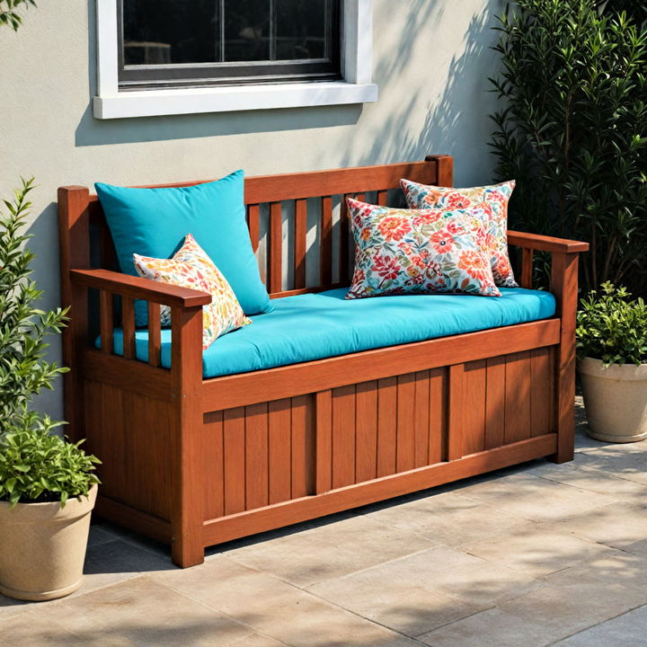 sturdy storage bench for your deck