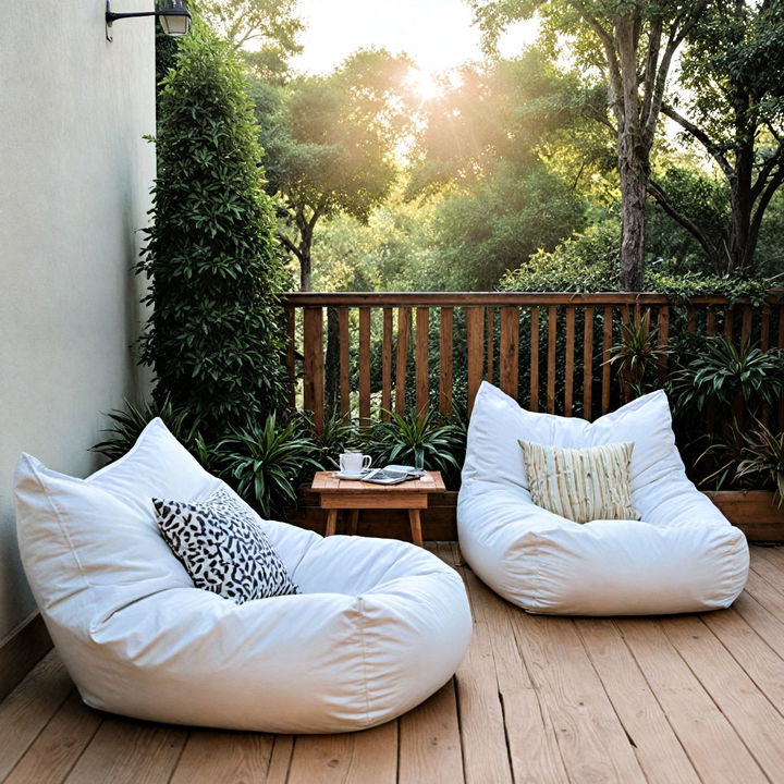 comfortable outdoor bean bag lounger