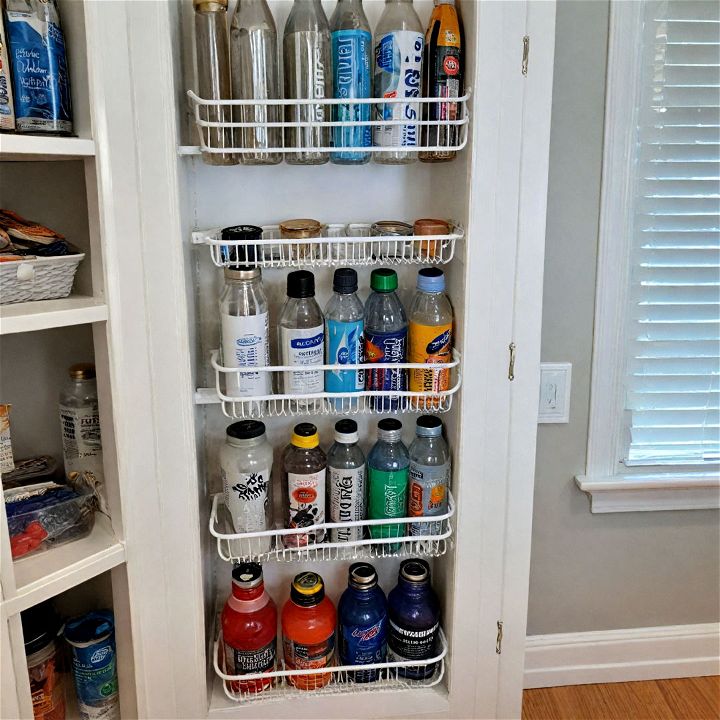 cabinet door organizers for your water bottles