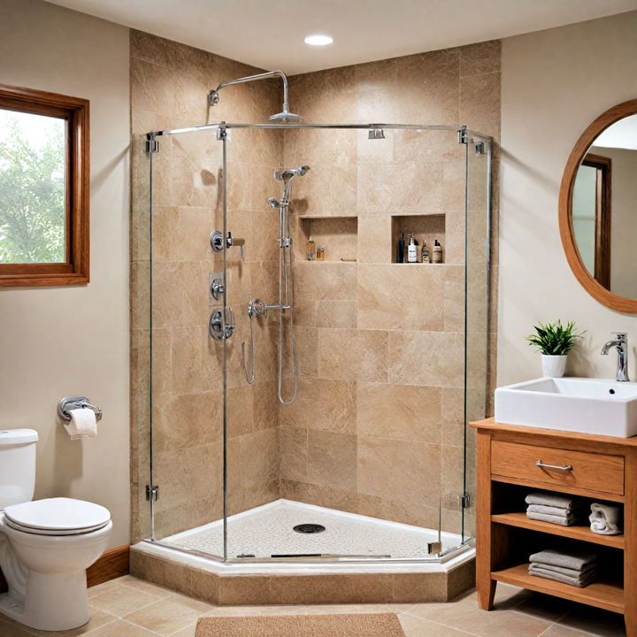 eco friendly and sustainable corner shower