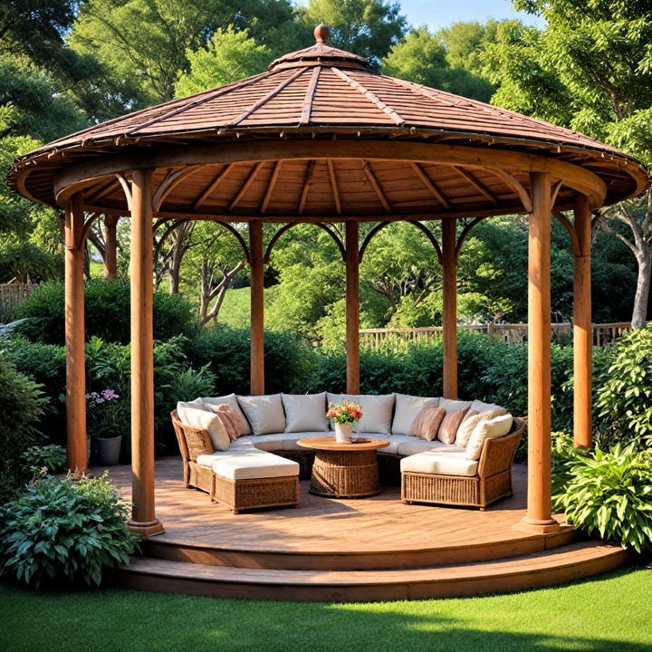 create a welcoming space with a circular gazebo