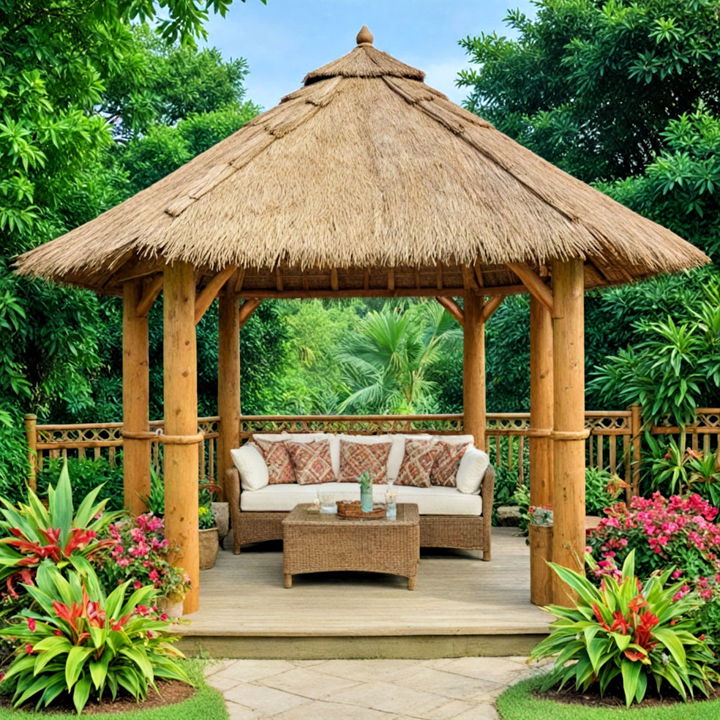 tropical tiki gazebo for your backyard