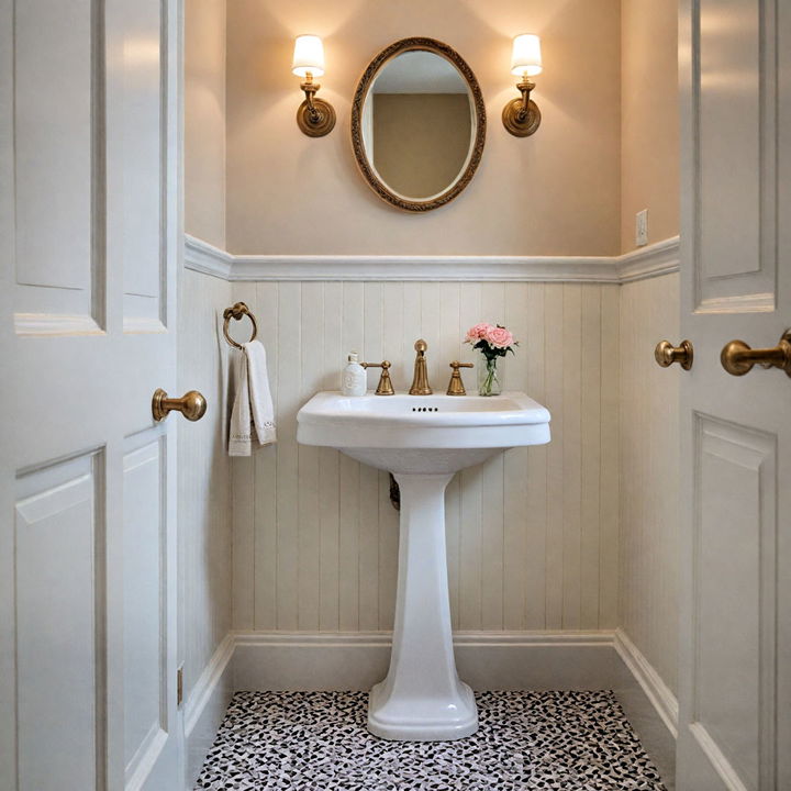 use a vintage styled pedestal sink