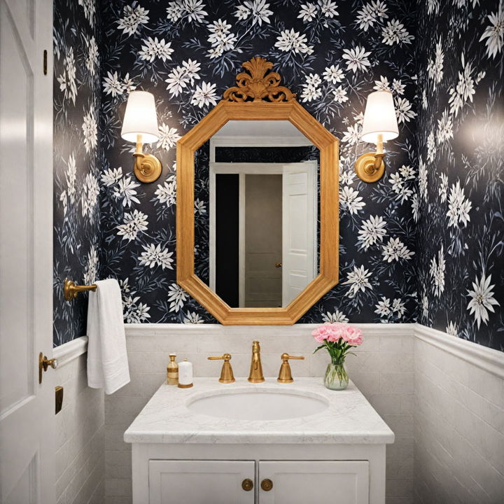 use a bold and charming wallpaper