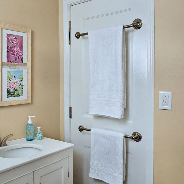 mount a towel bar on the door