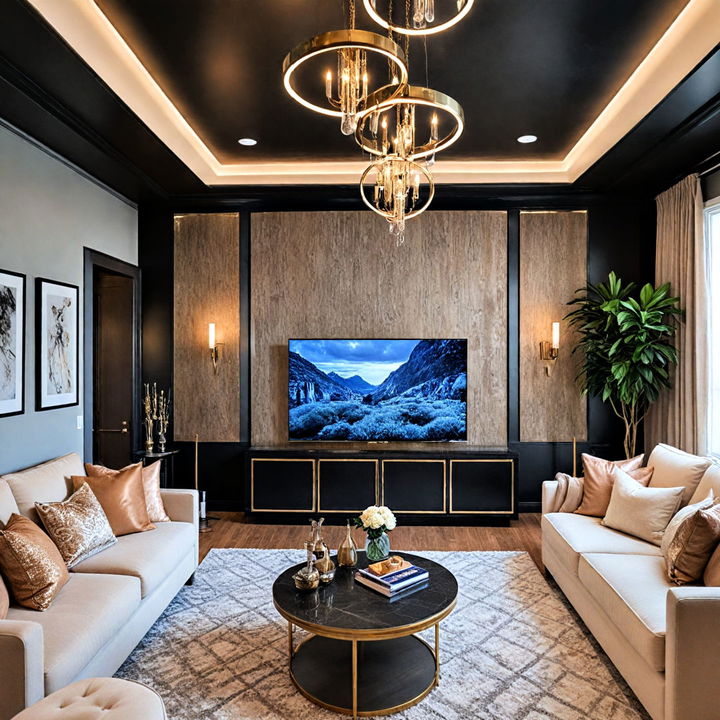 hollywood glam decor for your media room