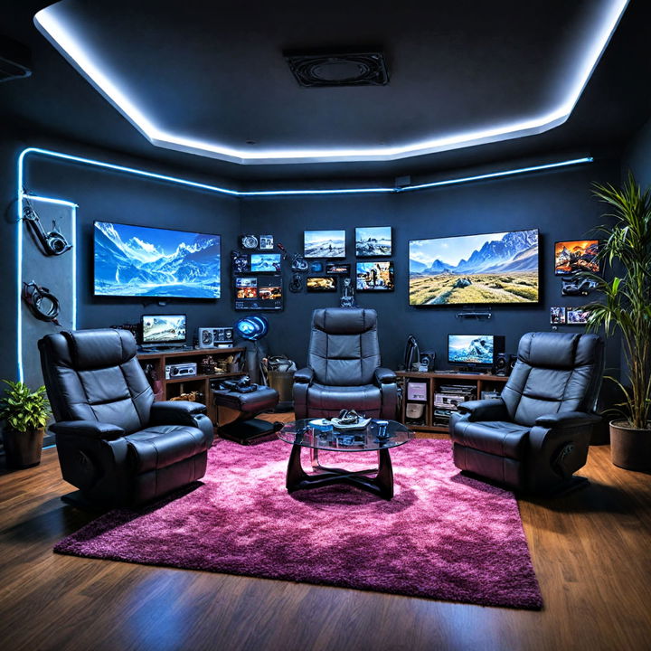 virtual reality media room corner