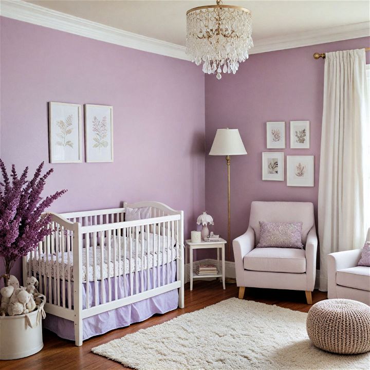 dreamy and whimsical lilac nursery