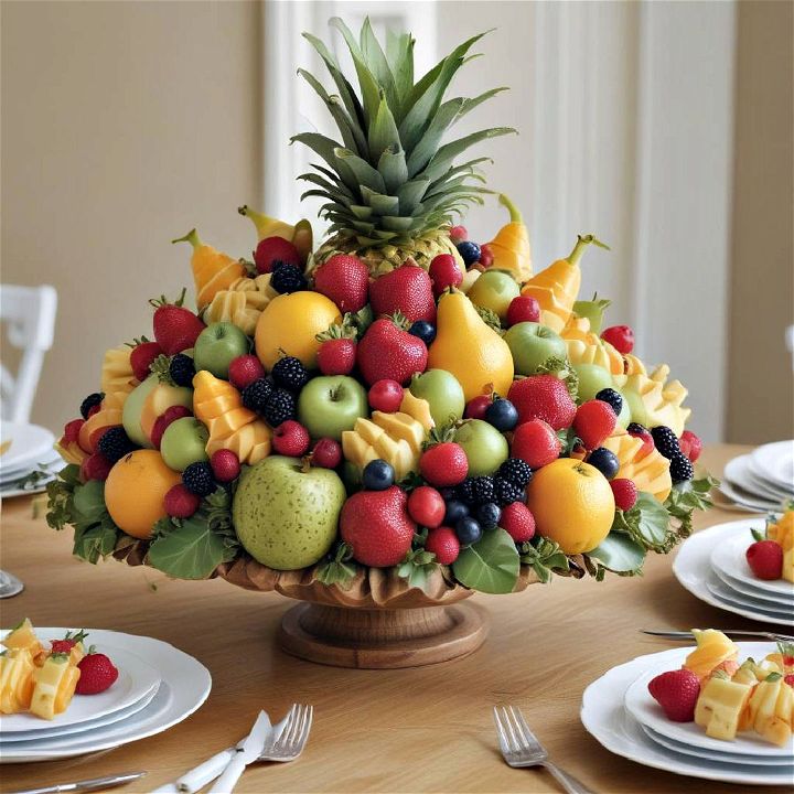 artful fruit arrangements birthday centerpiece