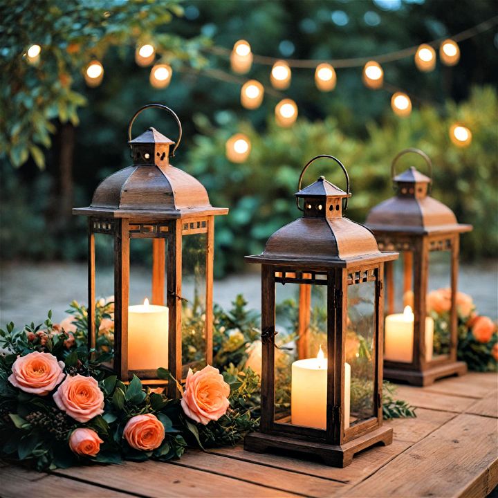 wooden lanterns for wedding