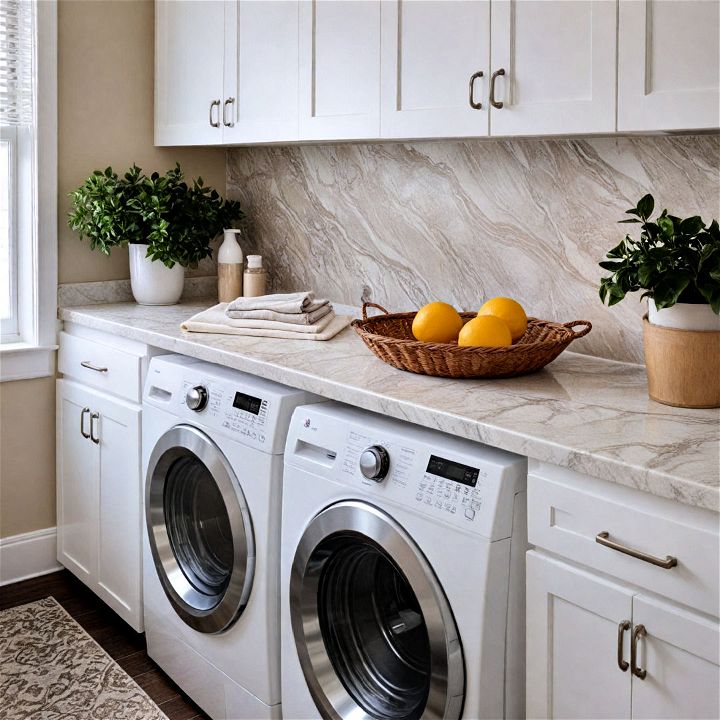 luxury marble laundry room countertop