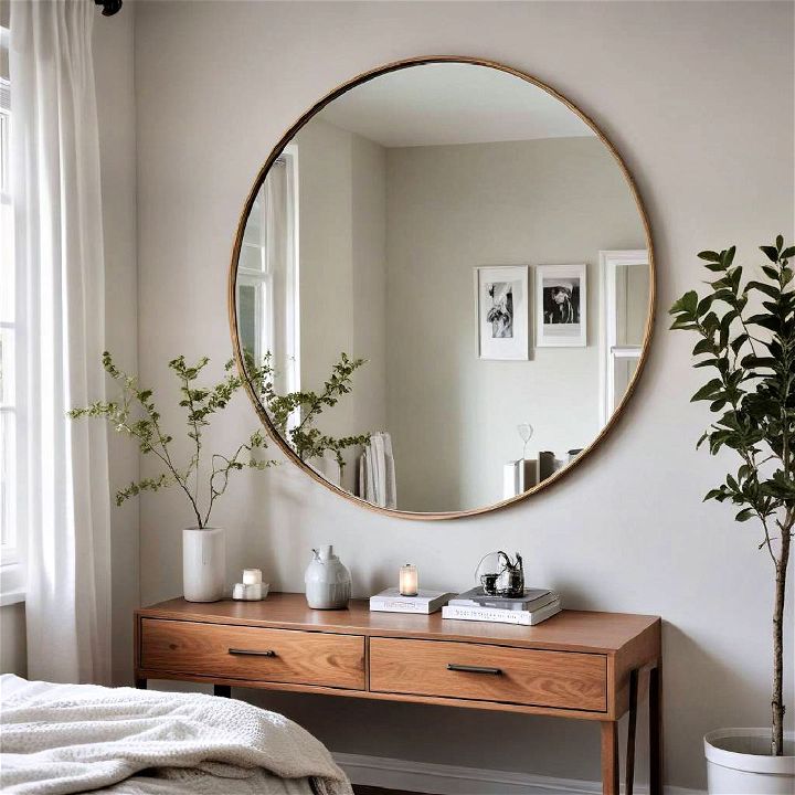 traditional round mirror