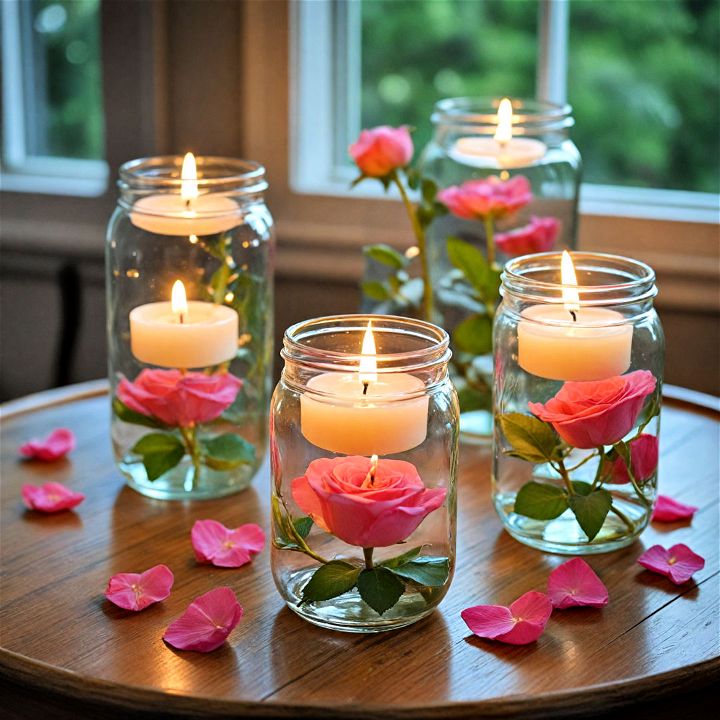 elegance floating candle jars