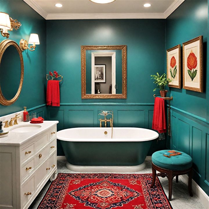 jewel toned accents to add a vibrant touch