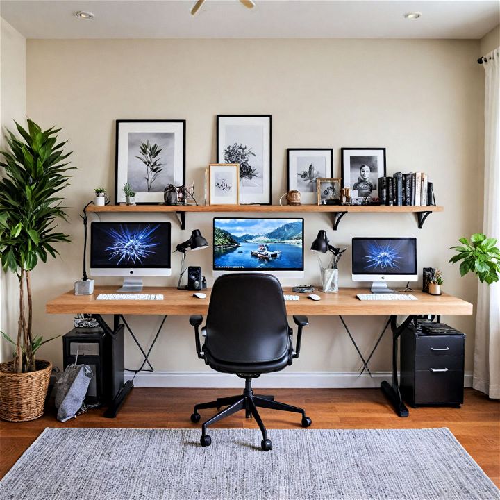 tech savvy setup for home office