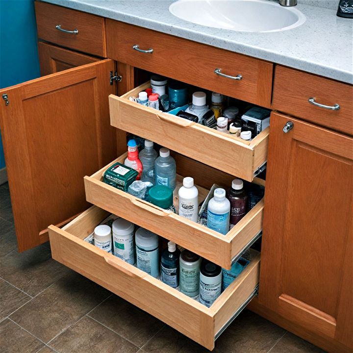 pull out drawers for cabinets organizing