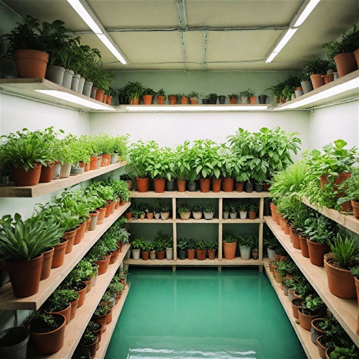 indoor garden to promote well being