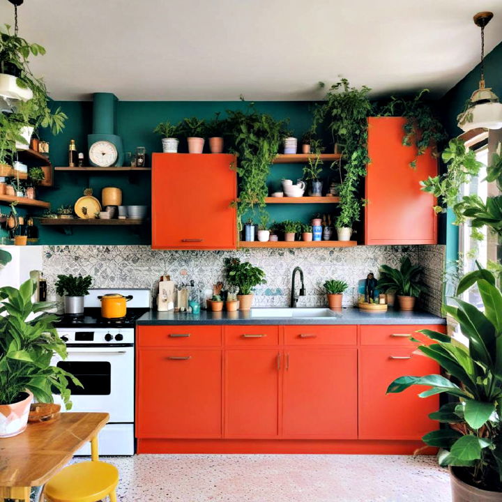 indoor plants for maximalist kitchen