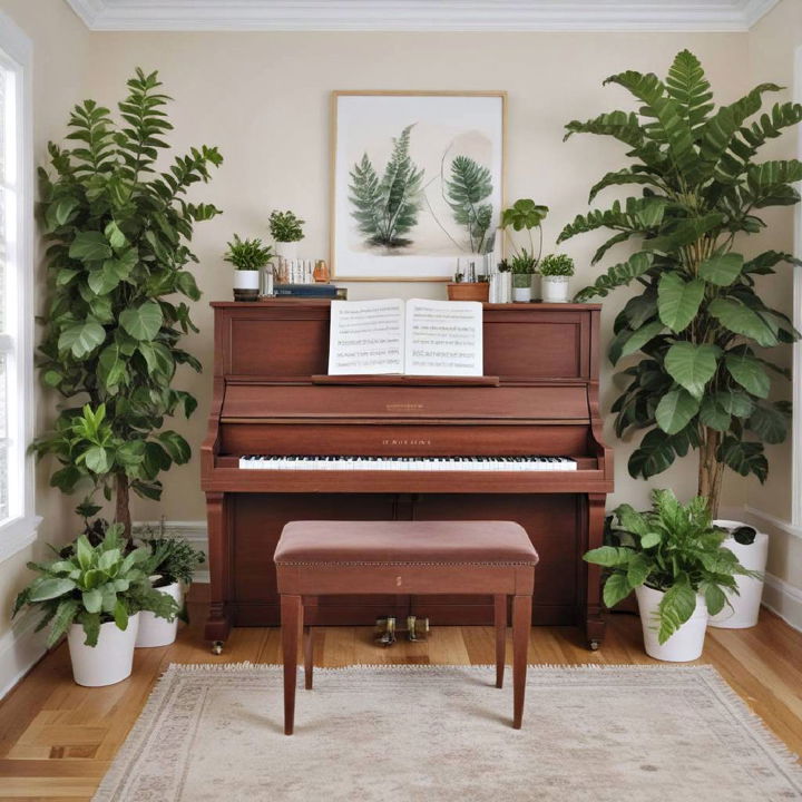indoor plants into piano room