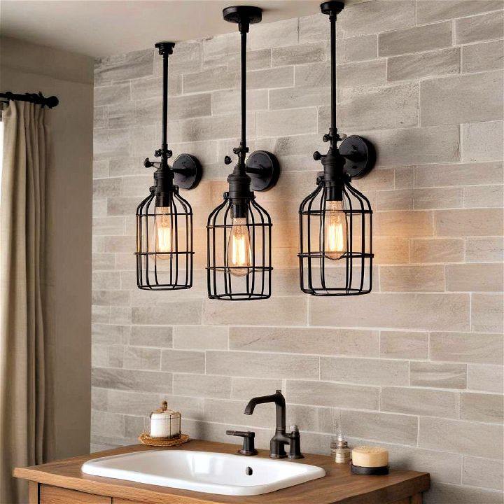 industrial charm caged light fixtures