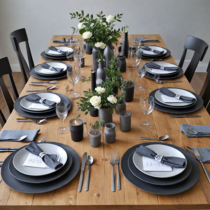 industrial chic table setting