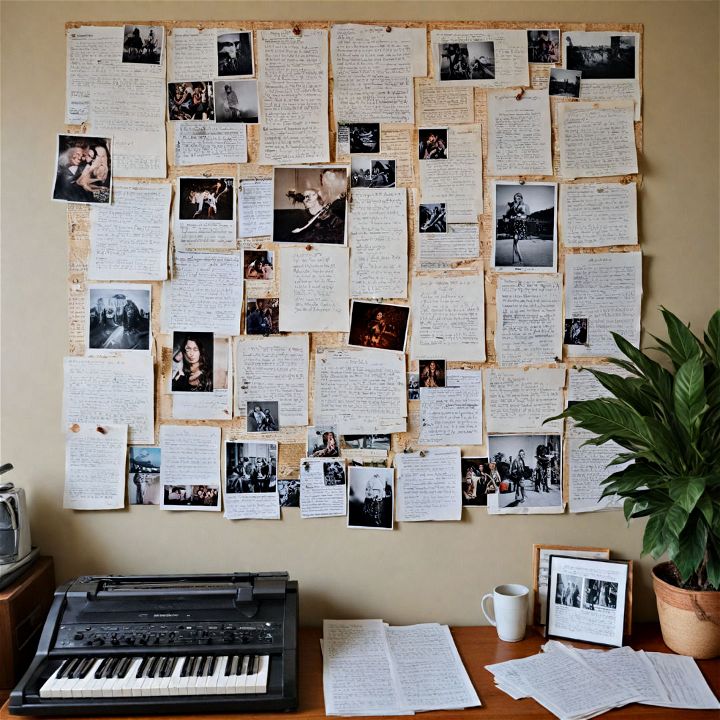 inspiration board for music room