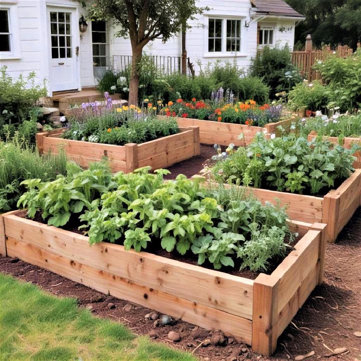 install raised beds for gardening