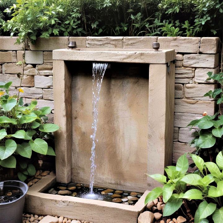 installing a cistern waterfall