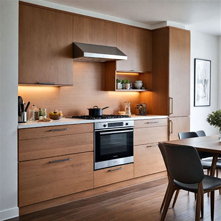 integrated appliances for minimalist kitchen