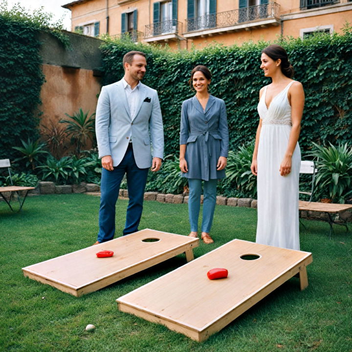 interactive lawn game for garden wedding