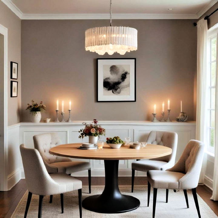 intimate dining space for family dinners