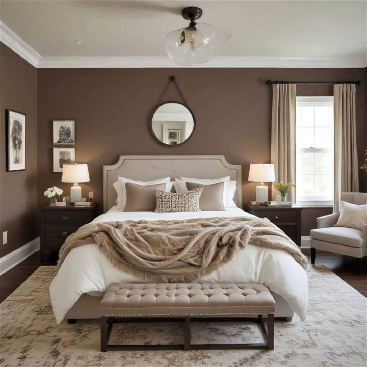 inviting cocoa bedroom paint color