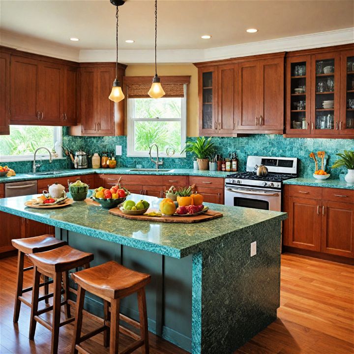 island countertop for tropical kitchen