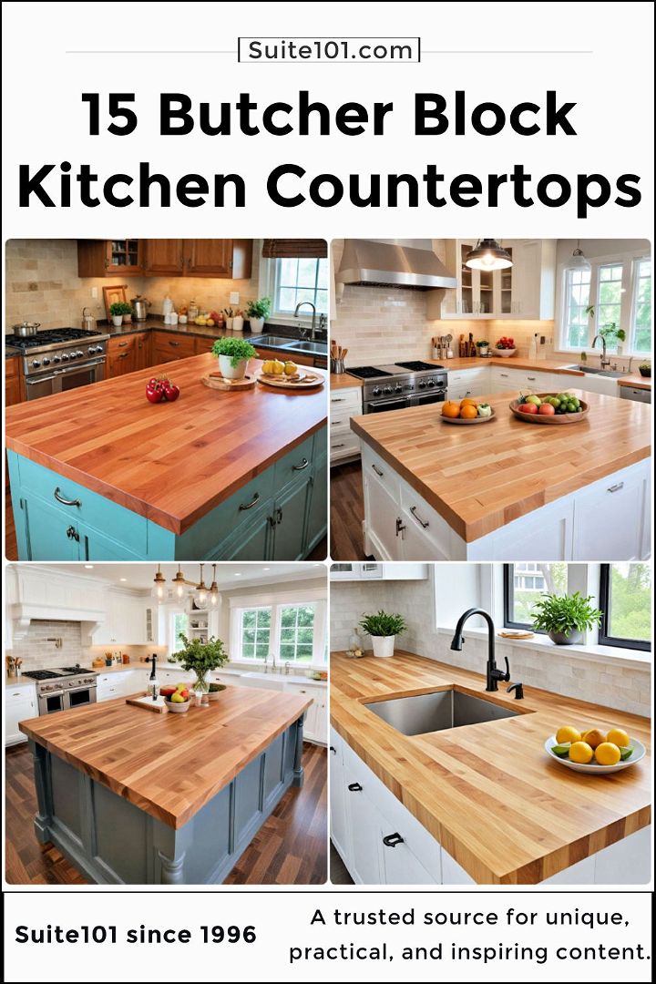 kitchens with butcher block countertops to copy
