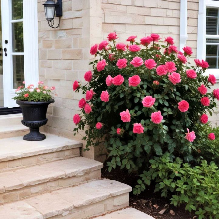 knock out roses for front door