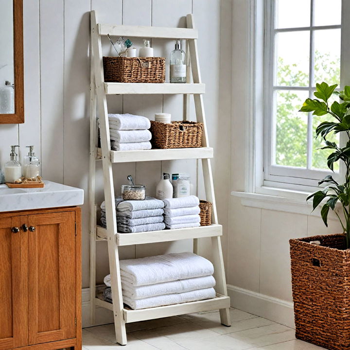 ladder shelf to add a vertical storage