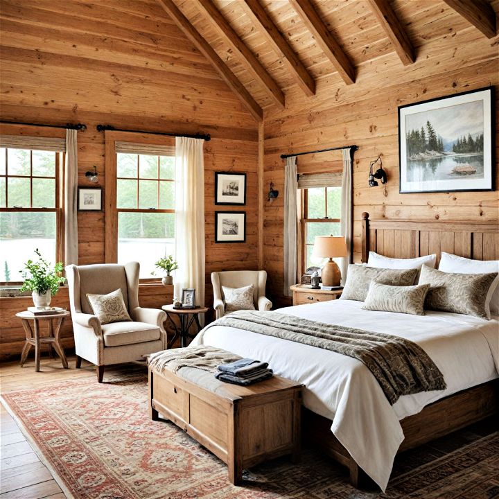 lakeside cabin to evoke relaxation