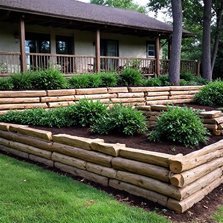 landscape timber retaining wall