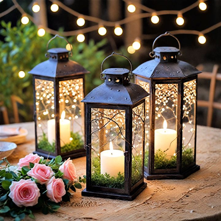 lanterns with string lights