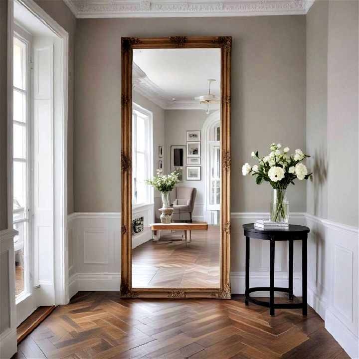 large entryway mirror