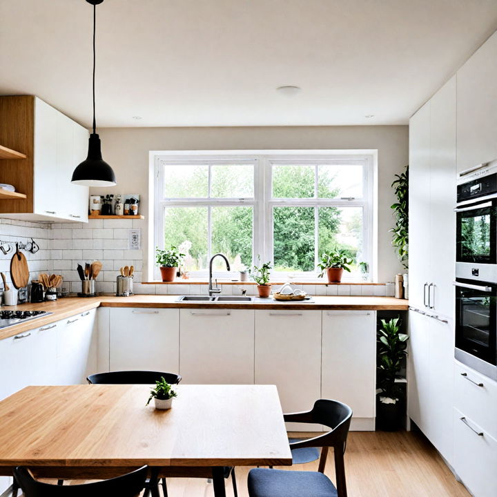 large windows for scandinavian kitchen