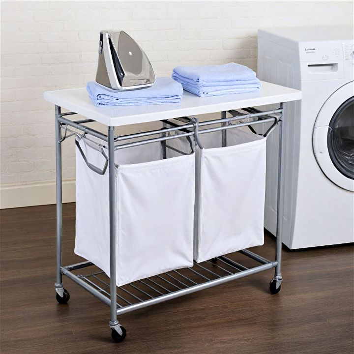 laundry basket folding table to save space