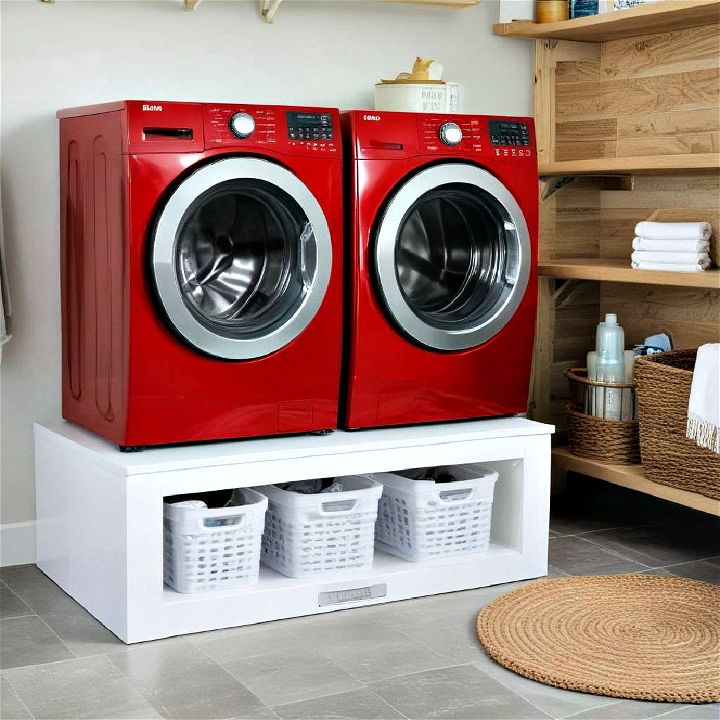 laundry pedestals to elevate washer and dryer