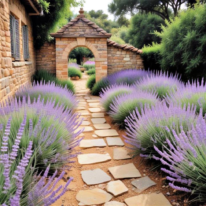 lavender borders to attract insects
