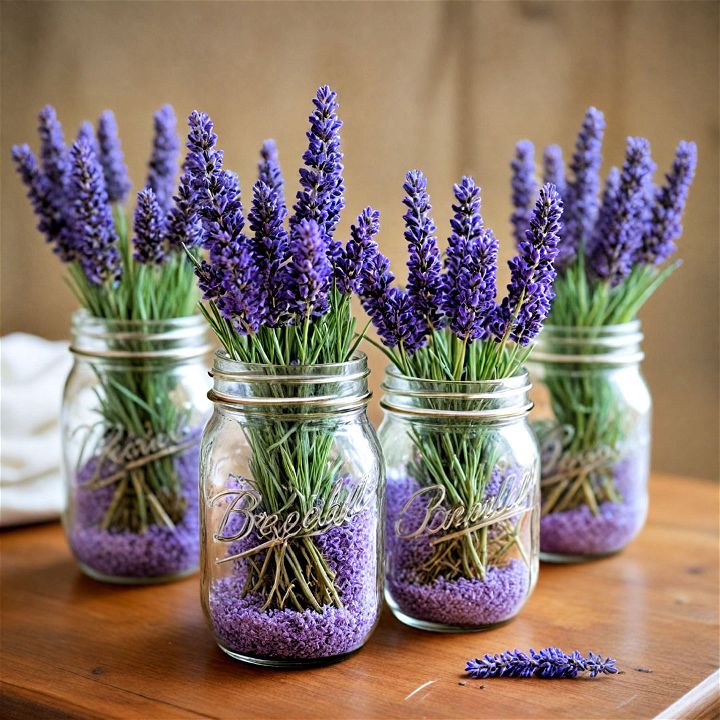 lavender serenity mason jar centerpiece