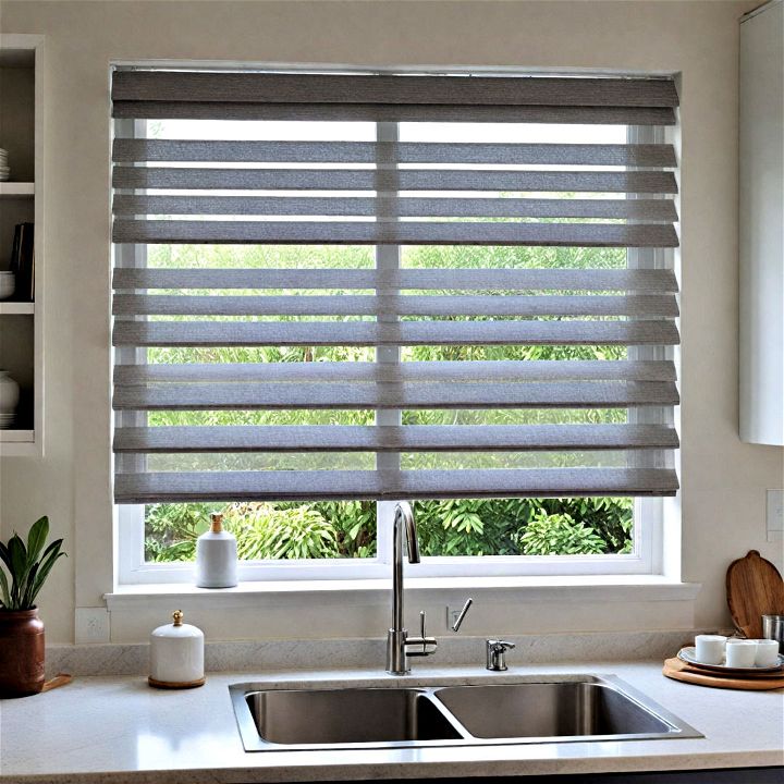 layered shades for kitchen